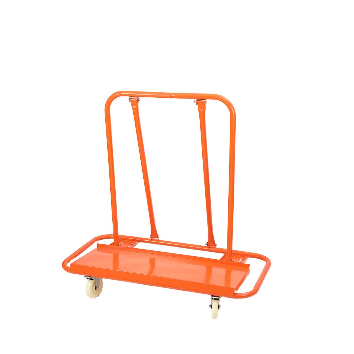 Tabodd Orange 2200Lb Plasterboard Trolley Drywall Cart, Heave Duty Dry Wall Cart Sheetrock Board Sheet Material Carrier Dolly Transporter With 4 Silent Swivel Wheels For Factories, Warehouses