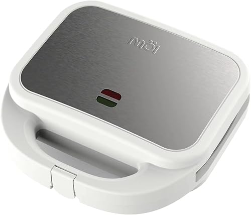 MOI Parrilla para hacer gofres y sándwiches  Prensa Panini 3 en 1 con sistema giratorio de 180  Máquina de sándwiches Panini con superficie de acero