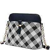 MKF Collection by Mia K. Farrow Suki Checkered Crossbody (Navy)