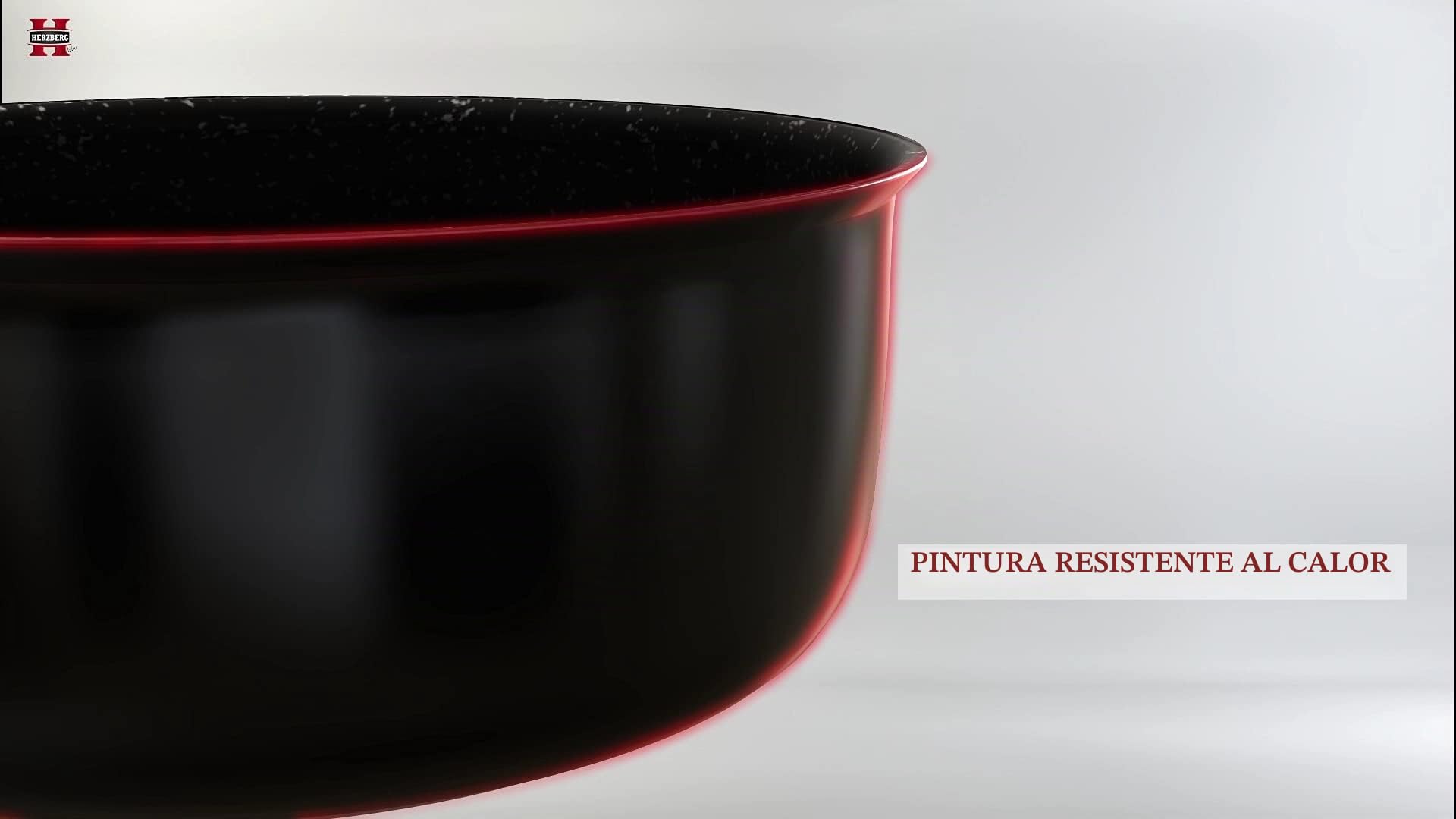 Herzberg Batería de Cocina - Batería de inducción - Juego de ollas y sartenes para todo tipo de placas - Juego de cocina con revestimiento de piedra y mango extraíble 10 piezas HG-5000 Burdeos