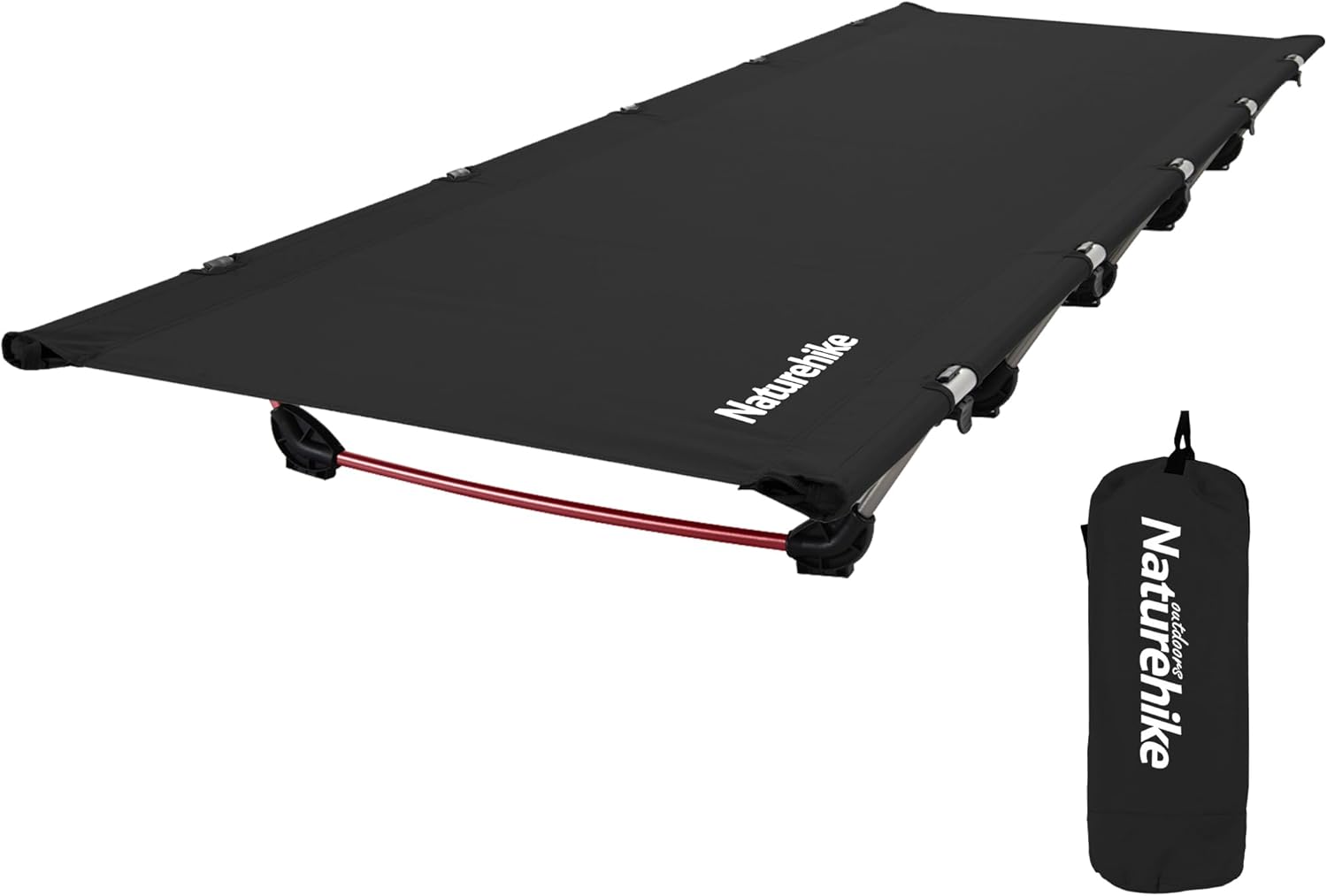 Naturehike Extra Wide GreenWild Camping Cot, Folding Lightweight Camp Cot Bed, Portable Sleeping Bed for Backpacking Travel Beach Home