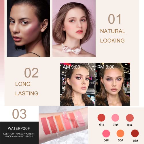 Pink Liquid Blush Makeup, Liquid Blush For Cheeks, Cream Matte Blush Liquid, Natural Looking, Mothers Day Gifts Waterproof, Lightweight, Breathable Feel, Sheer Flush Of Color, Long-Wearing, Dewy Finish 0.27 Fl Oz, Valentines' Day Gifts For Women(02#) #TOP3