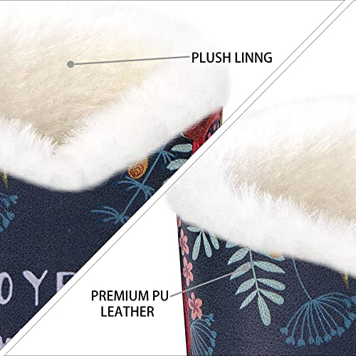 Image of Plush Fluffy Lined Anti-scratch Eyeglasses Holder Protective Glasses Stand Case