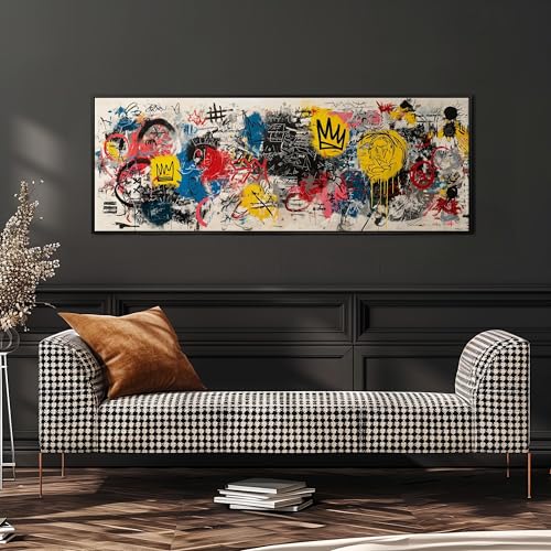 Graffiti et peinture abstraite pour salon industriel moderne - 4