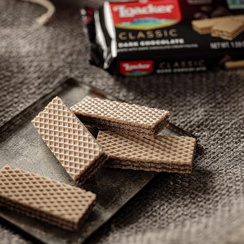 Image of Loacker Classic Dark Chocolate Cream Wafer Cookies, 12-Pack, Non-GMO
