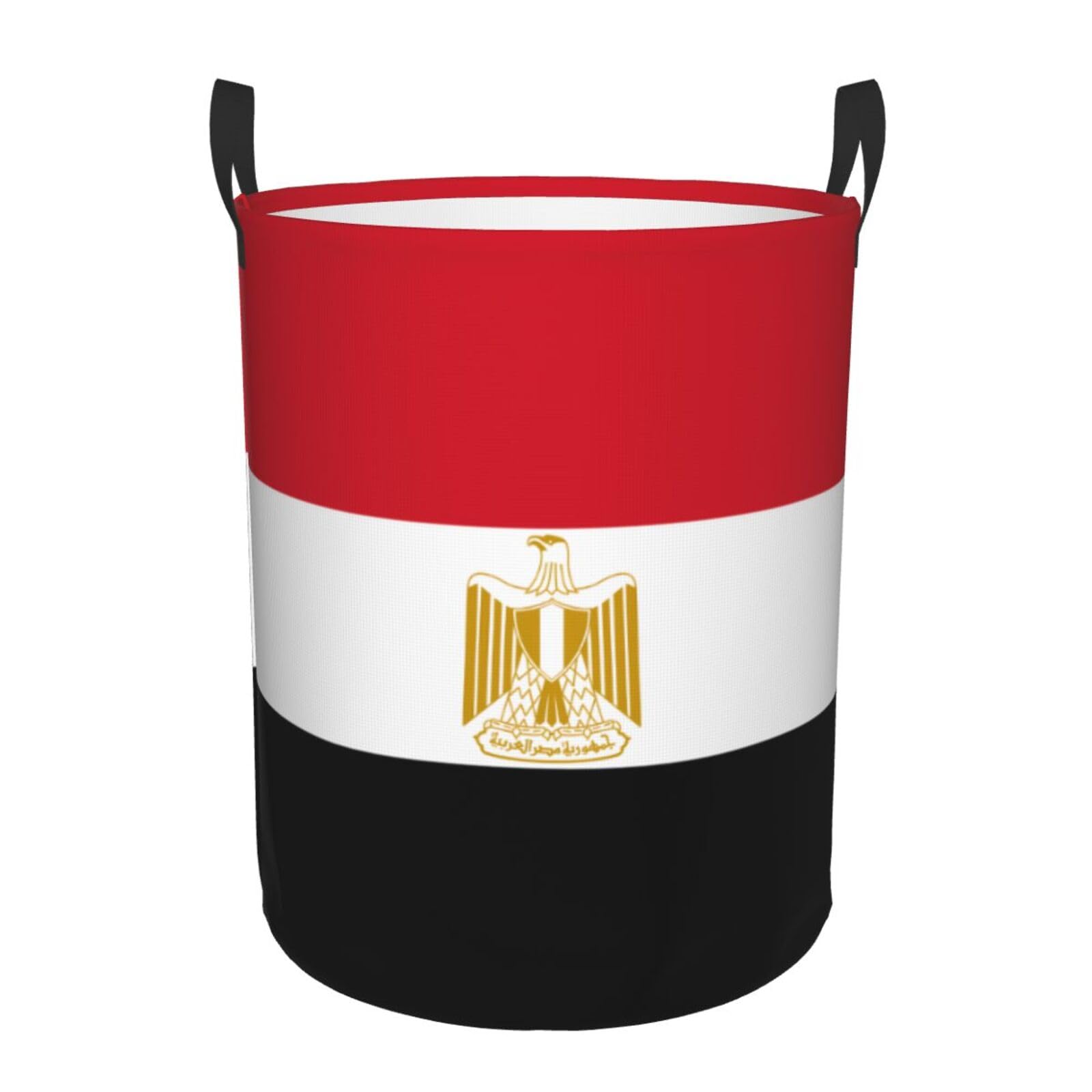 M Circular Hamper – Collapsible Egyptian flag Print Laundry Basket