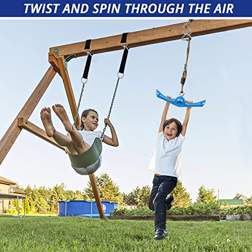 Yamiprobi NEW HANDLE TWIST - 2021 Ninja-Twister Swing Spins Set: Slackline Attachments - 360° Handle Twist-Spin Flips Toy Activate Ninja Powers Warrior Accessories Kids Hang Toys thumb #5