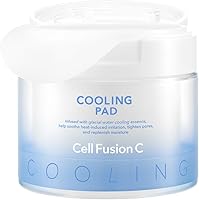Cell Fusion C Post Alpha Cooling Pads: Korean Hydrating Toner Pads with Panthenol & Glacier Water for Cooling, Depuffing & Pore Care - 70 Pads