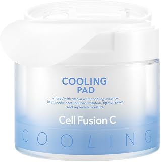 Cell Fusion C Post Alpha Cooling Pads: Korean Hydrating Toner Pads with Panthenol & Glacier Water for Cooling, Depuffing & Pore Care - 70 Pads