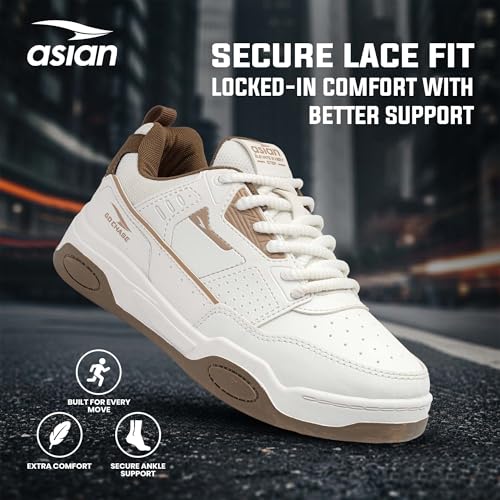 Image of ASIAN Men's Vegas-01 Sneakers | Stylish & Lightweight Design Comfortable Lace-Up Sneakers for Travel & Everyday Use