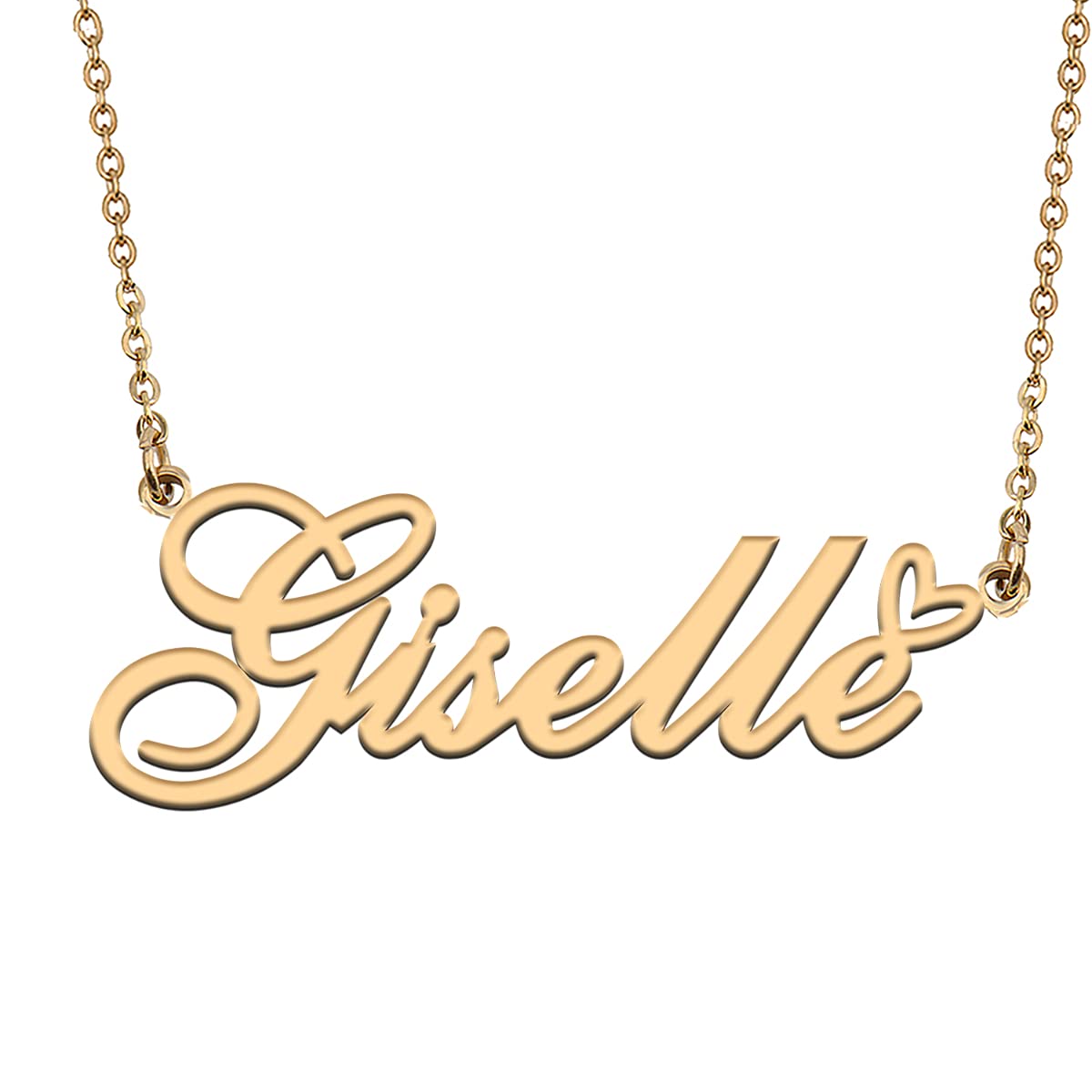 HUAN XUN Personalized Custom Initial Pendant Name Necklaces for Womens in Gold Silver