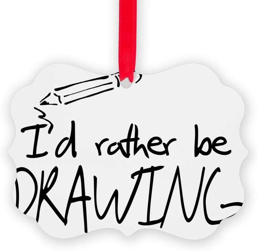 CafePress Drawing Scroll Holiday Ornament 4" x 2.75"