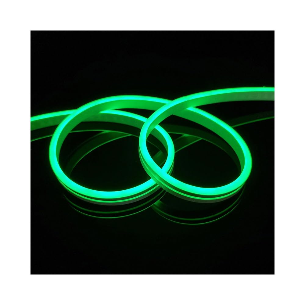 Wodoodporna lampa neonowa LED 12 V, elastyczna taśma silikonowa 6 mm, 120 diod LED/m(Green)