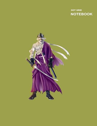 Notebook Rurouni Kenshin Wandering Samurai Dotted Pages, 110 Pages, Letter Size (8.5 x 11 inches).