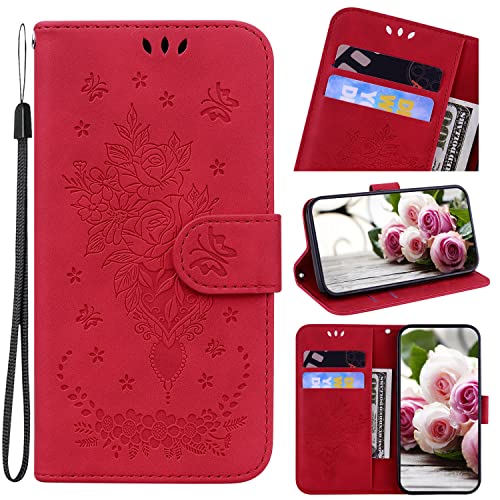Jiajihua Funda Compatible con Realme Narzo 50A Prime 4G,Compatible con Realme Narzo 50A Prime 4G Cierre magnético Soporte abatible Ranura para Tarjetas Red
