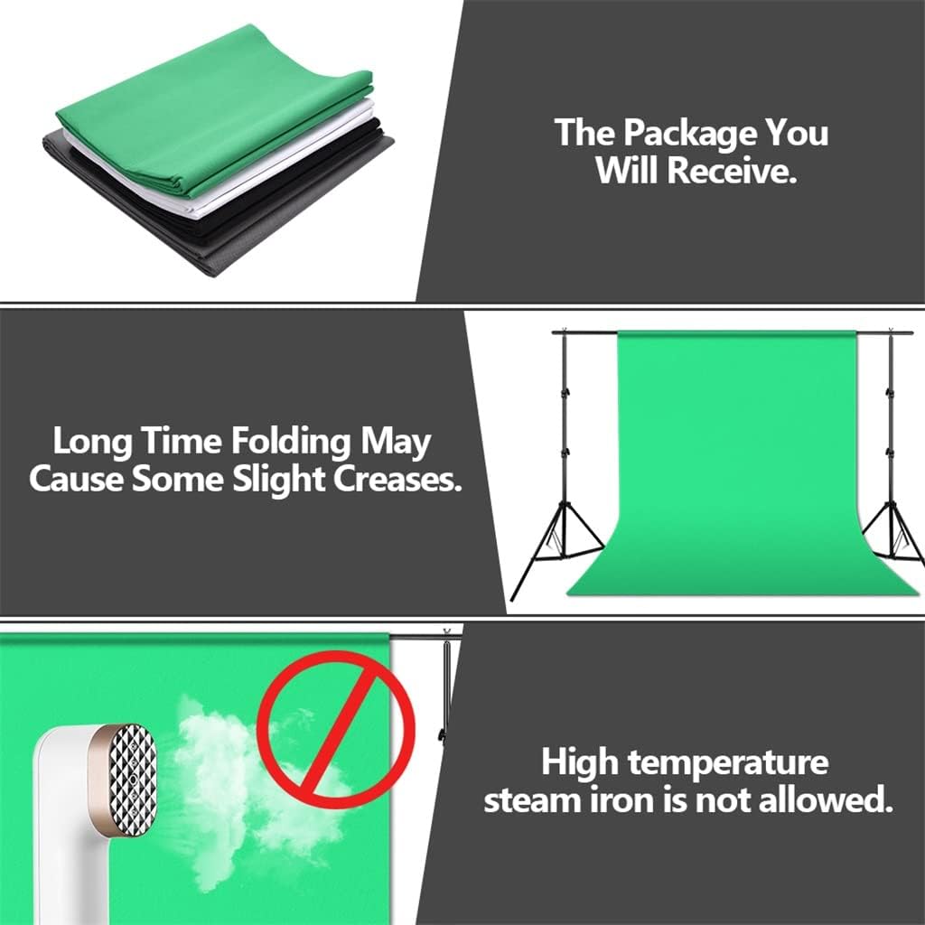 Studio Umbrella Photo Lighting Backdrop Kit + 4 Backdrops + 2 Umbrellas + 2 * 135W Light Bulbs + Reflecor + Backdrop Stand