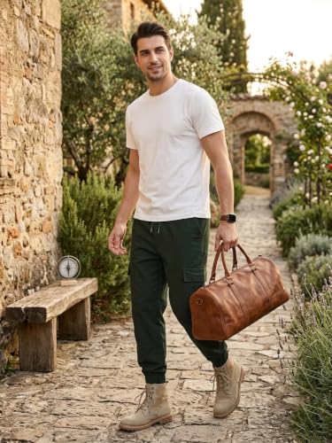 Image of Leriya Fashion Men's Cargo Pants | 6 Pocket Cotton Cargo Joggers for Men | Loose Fit Stylish Pant with Pockets | Casual Baggy Trousers & Streetwear Lower