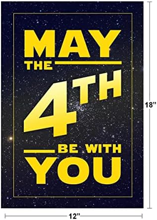 May The 4th Be With You Decorations Fourth Movie Party Poster Birthday Decor Cool Wall Art Print Poster 12x18 - 3