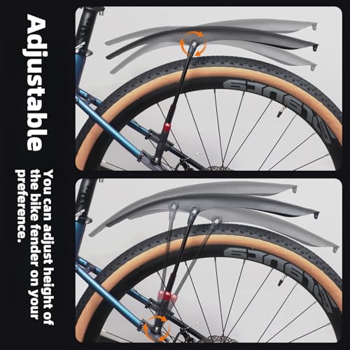 Guardabarros para bicicleta de aluminio premium con tubo ajustable 5