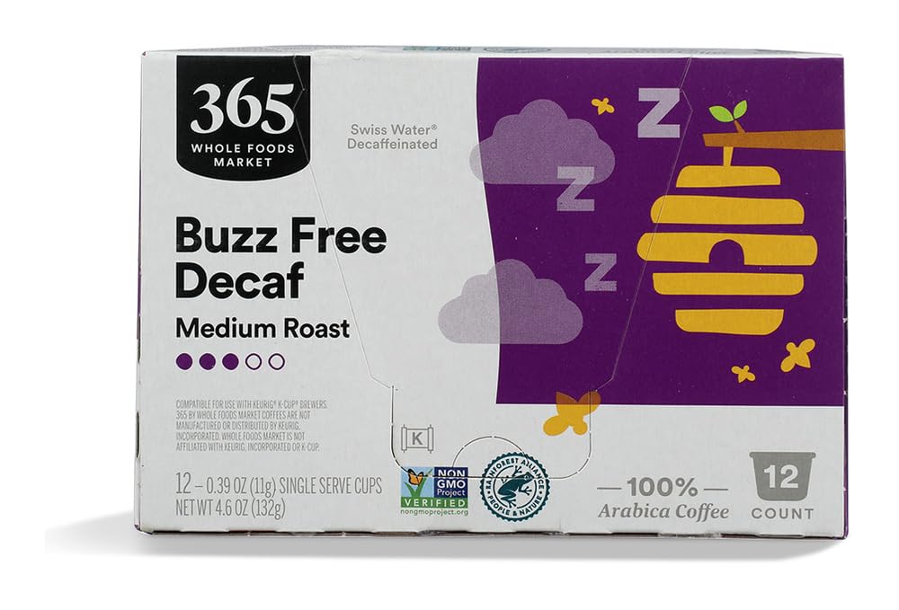 365 By Whole Foods Market Buzz Free Decaf Coffee Capsule, 12 Count