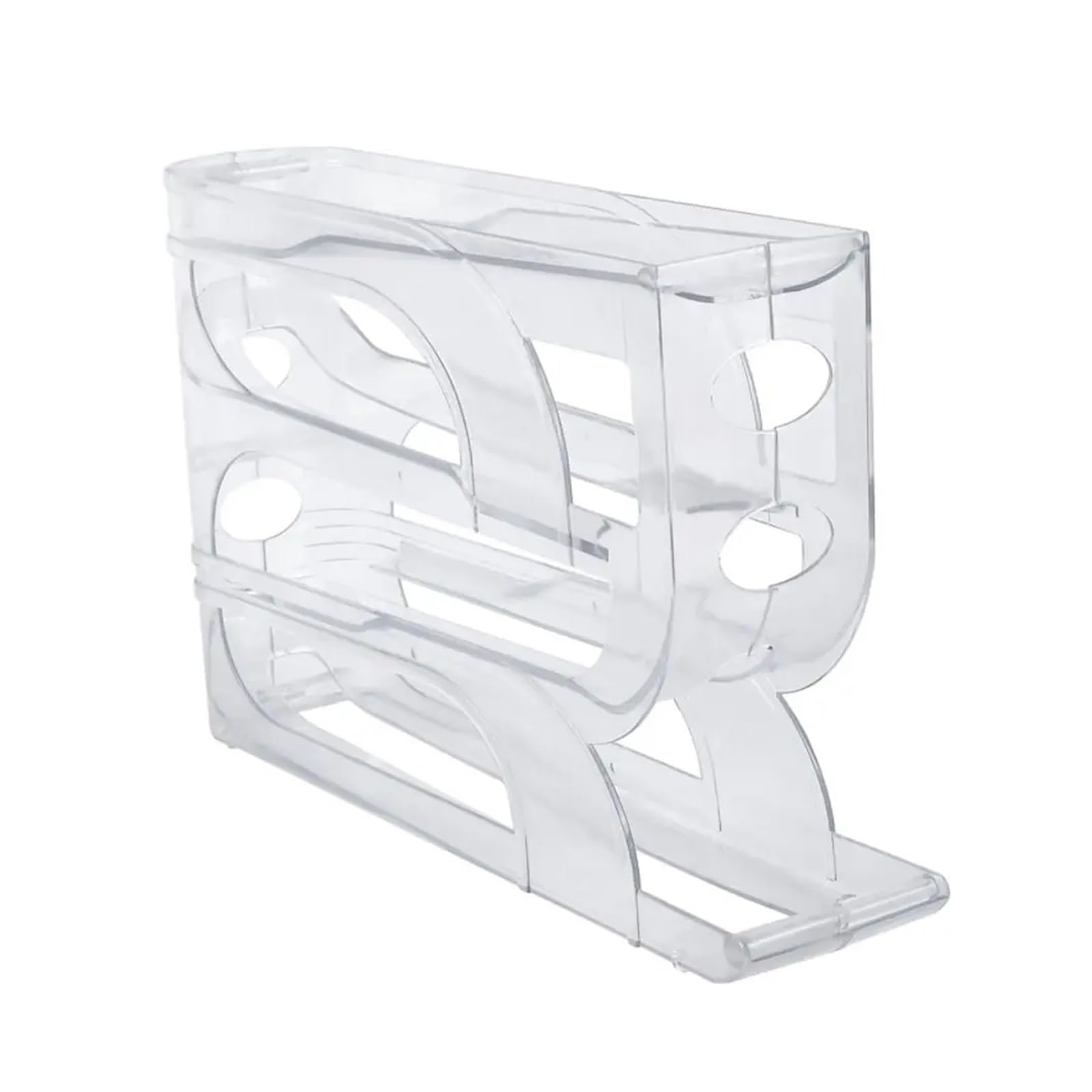 YCENJEPSAZ 3/4 Layer Automatic Egg Roller Large Capacity Refrigerator Egg Storage Box Household Egg Roller Rack Egg Dispenser Organiser(Transparent-4-layer)