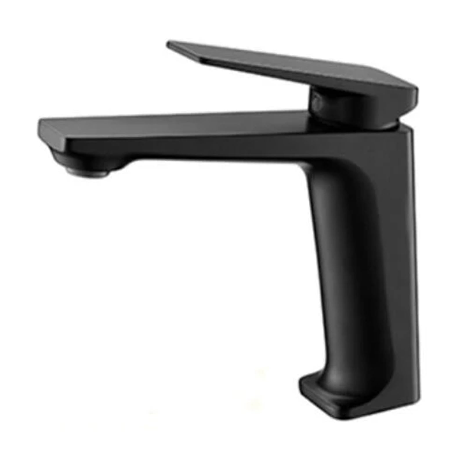 FCXWEVR Modern Solid Brass Bathroom Sink Faucet - Gold or Gray Single Lever Hot & Cold Mixer Tap for Lavatory & Kitchen - Stylish Design for Elegant Bathrooms