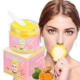 Pads Detergenti al Curcuma e Acido Kojico per il Viso 50 Pezzi, Dischetti Esfolianti Idratanti e Bilancianti Olio e Acqua, Pulizia Profonda e Peeling Delicato per Pelle Normale e Mista