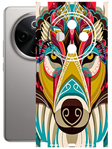 Image of AtOdds - Full Body Back Screen Guard Protector Film - Lamination Wrap Skin Sticker Compatible with VIVO T4 (5G) | Scratchproof Matte Finish (Mighty Wolf)