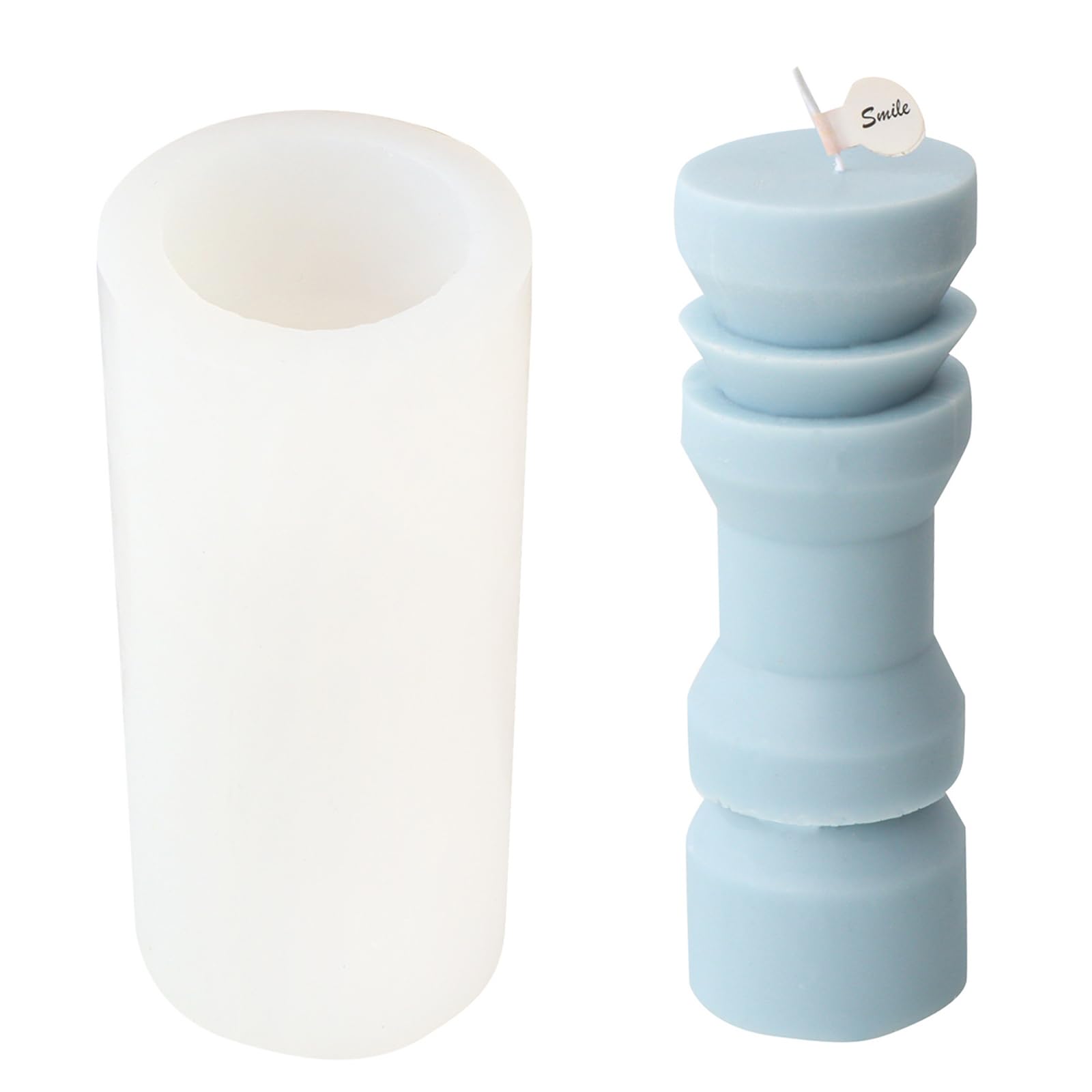 Jazuaiao 3D Scented Mold, 3D Pillar for Making Soap Plaster Birthday Gift Epoxy Resin Craft
