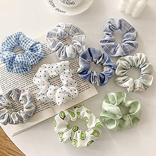 Qililandiy 7 Pcs Printed Fruits Cotton Fat Quarters Fabric Bundle Quilting Fabric for DIY Sewing Crafts 18" x 22"