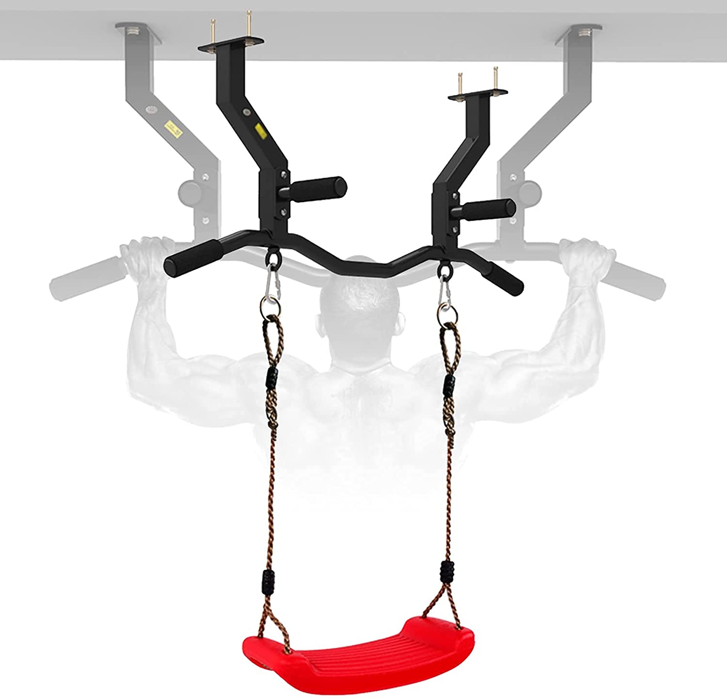 【未使用】懸垂バー 100cm Amazon | 懸垂バー ドア 100cm 壁掛けプルアップバー ブランコ 懸垂