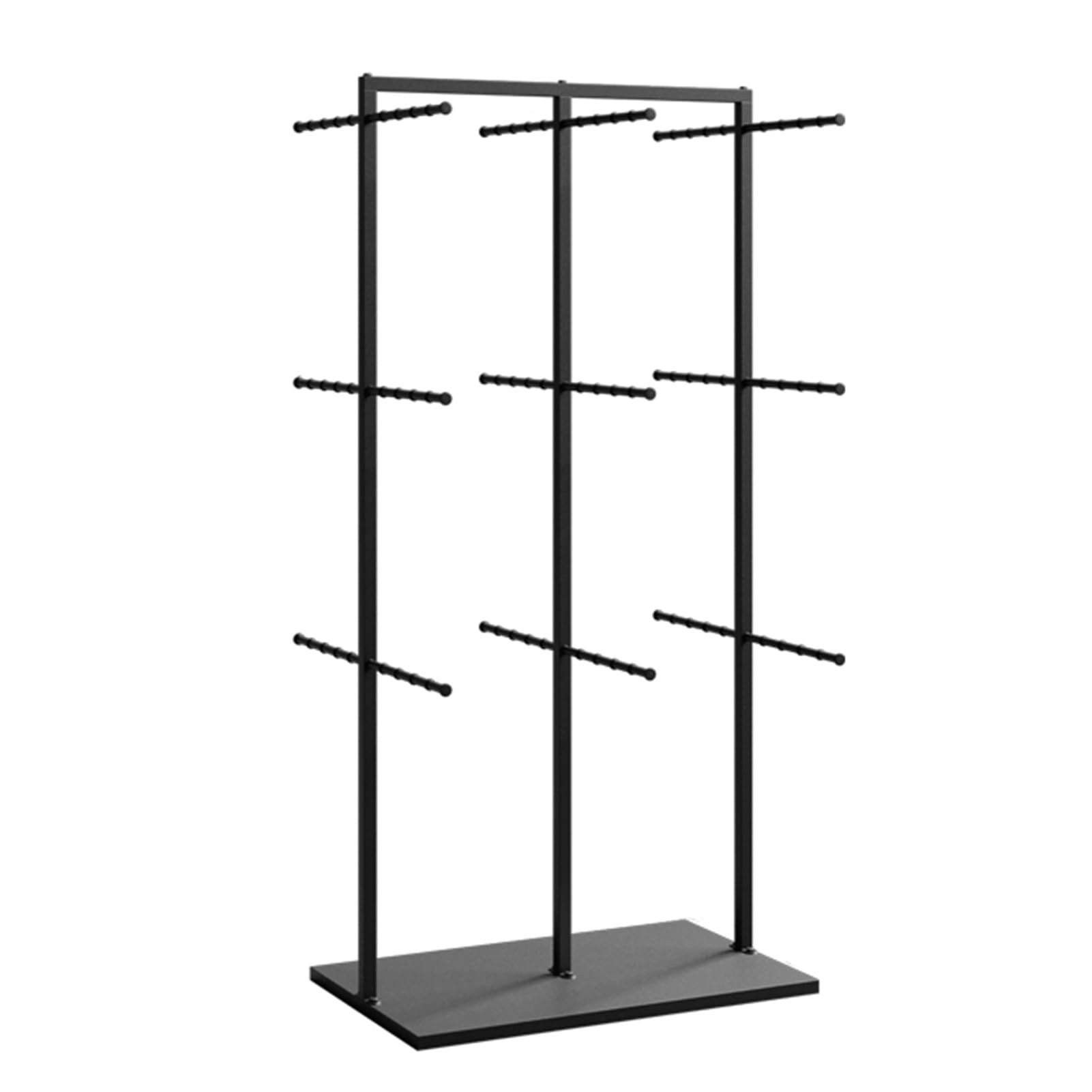 LRZPTDYU Freestanding Boutique Clothing Display Rack - Black Underwear Bra & Socks Hanger for Home & Retail - Stylish (135x65x40cm)