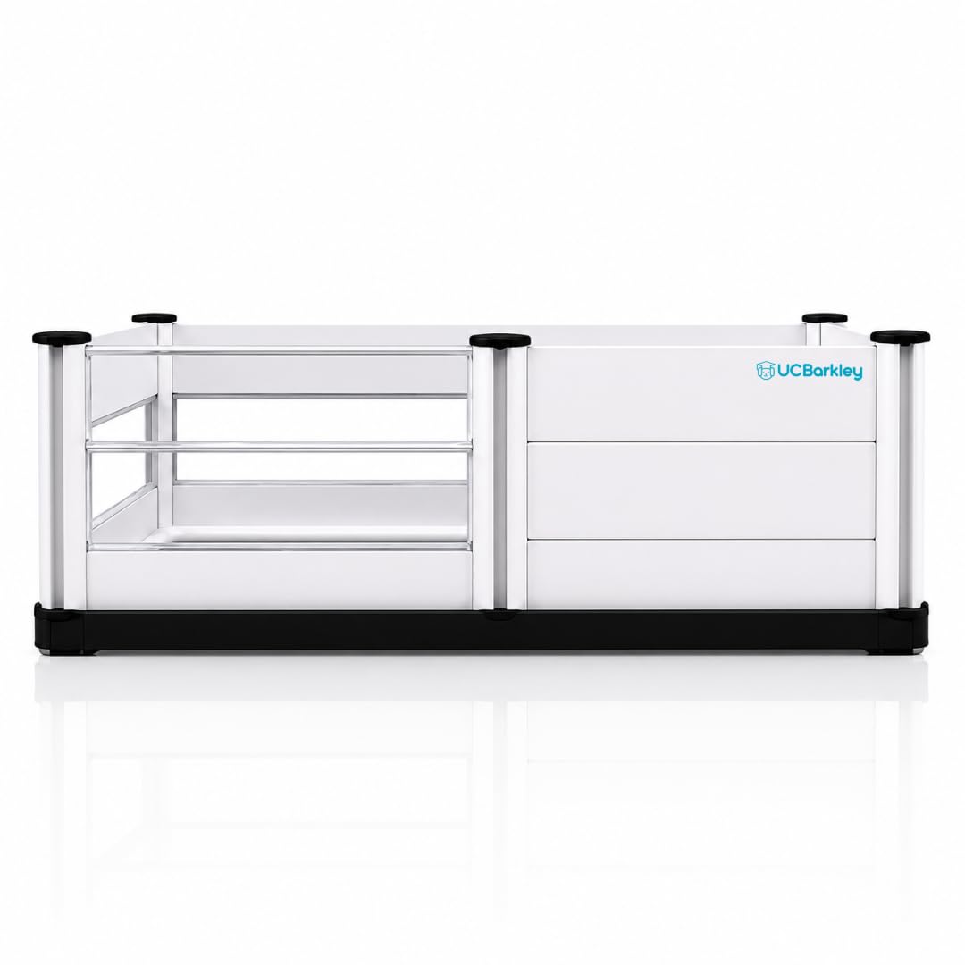 Photo 1 of *** PARTS ONLY DAMAGE PARTS, UNKNOWN IF FUNCTIONAL***
UC Barkley Whelping Box for Dogs and Puppies with Clear Window Panel – Modular, Easy-Clean, Safe Design with Pig Rail, Floor Liner & Washable Pad | Premium 48 Inch