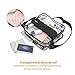 Gonex Clear Crossbody Tote Bag, NFL Stadium Approved PVC Transparent Messenger Shoulder Bag, See Through Bag for Women Black