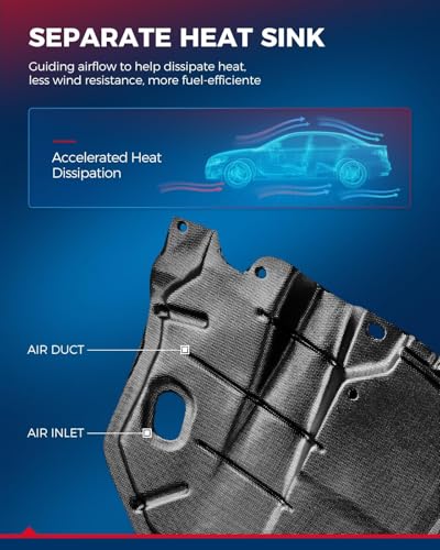 Image of KAX Engine Splash Shield TO1228169 Front Lower Compatible with 2010-2015 Toyota Prius, 2012-2017 Prius V, 2012-2015 Prius Plug-in 1PCS
