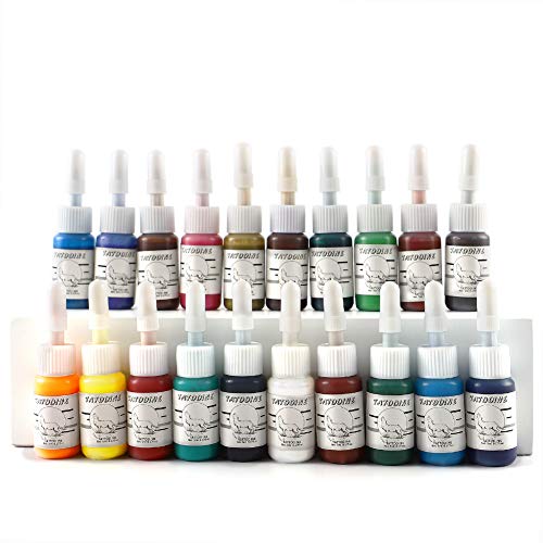 Aushelly 20pcs Colors Tattoo Art Ink Set of 5ml Each Bottle