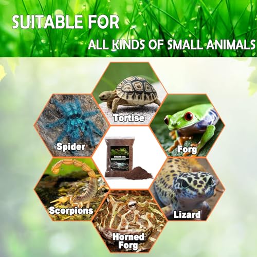 Image of BNOSDM Reptile Soil Substrate Fluffy Small-Strand Reptile Substrate and Snake Bedding Clean Natural Terrarium Bedding for Lizards Snakes Tortoises Tarantulas