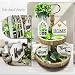 6 Pieces Farmhouse Tiered Tray Decor Beautiful Sweet Home Wood Sign Artificial Plant Rustic Tray Decorations Centerpiece Set for Home & Kitchen Decor(Tiered Tray NOT Included)