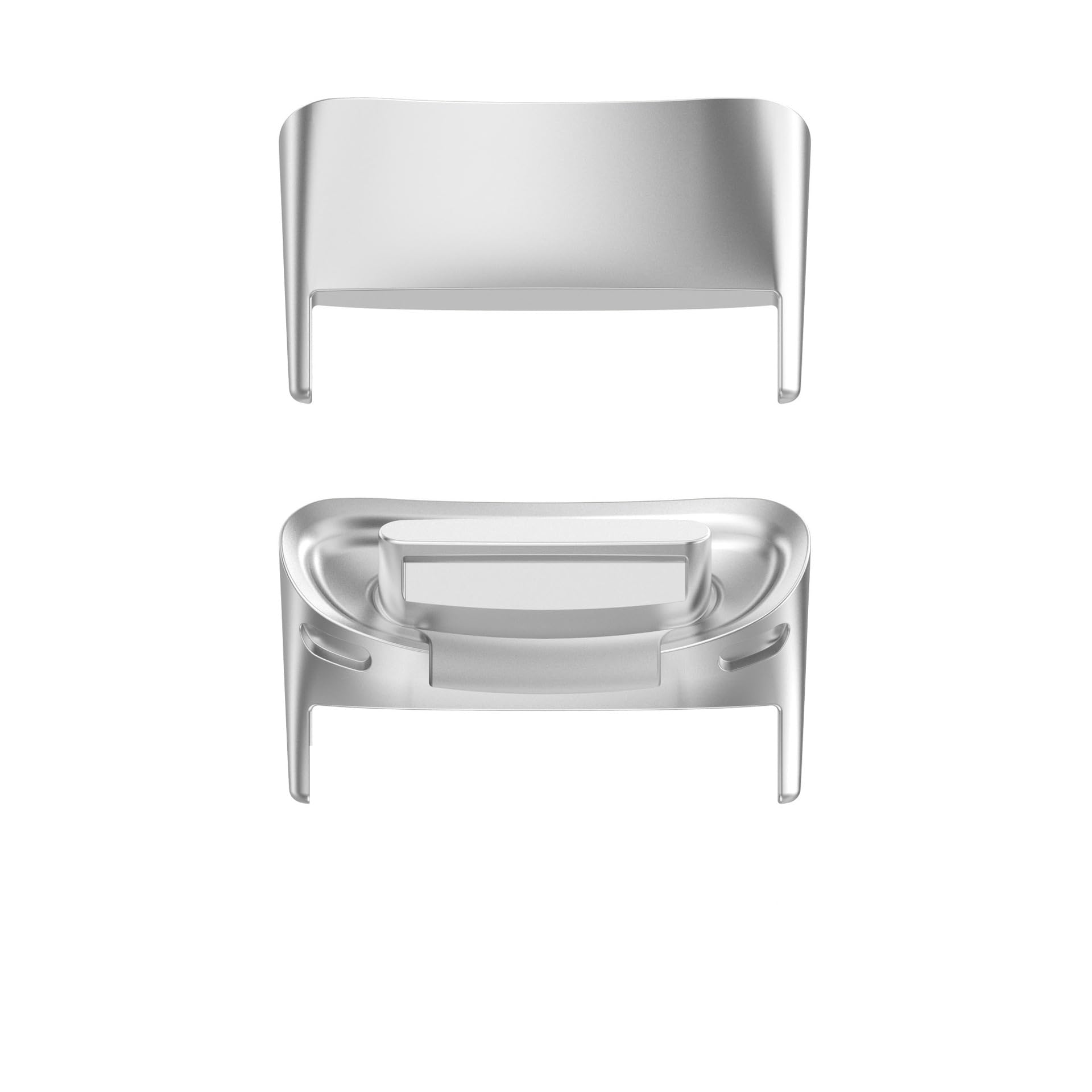 WatchBand Connectors Buckle Adapter For Fitbit Charge5 Watch, Watch Straps Metal Replacement Adapter (Silver)