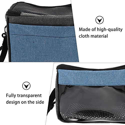 POPETPOP Hamster Carrier Bag Small Animal Bonding Soft Pouch Portable Travel Bag with Adjustable Strap and Breathable Mesh for Squirrel Mice Sugar Glider - Image 2
