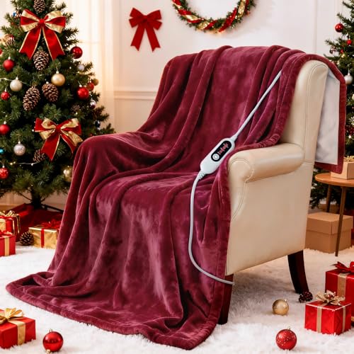 Heated Blanket Electric Throw, 50" x 60" Heating Blanket with