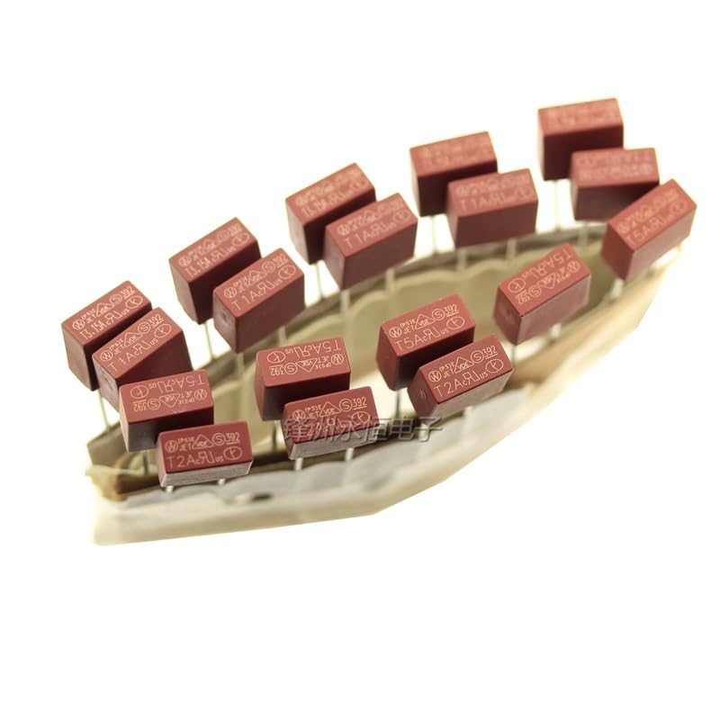 Set 20 fusibles cuadrados 392 250V T 1A a 20A 8.5x4 mm miniatura 1