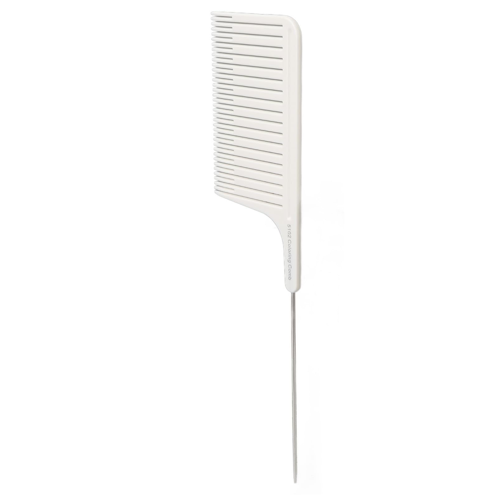 Haar-Highlight-Kamm Aus Edelstahl – Rattenschwanzkamm Zum Färben & Bleichen, Ergonomisch & Sicher (Weiß)
