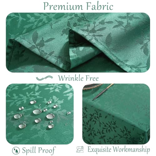 SASTYBALE-Christmas-Tablecloth-Rectangle-52-x-70-Inch-Holly-Berries-Jacquard-Spill-Proof-Wrinkle-Free-Polyester-Table-Cloth-Damask-Fabric-Table-Cover-for-X-mas-Farmhouse-Winter-Holiday-Green SASTYBALE Christmas Tablecloth Rectangle 52 x 70 Inch Holly Berries Jacquard Spill Proof Wrinkle Free Polyester Table Cloth Damask Fabric Table Cover for X mas Farmhouse Winter Holiday Green