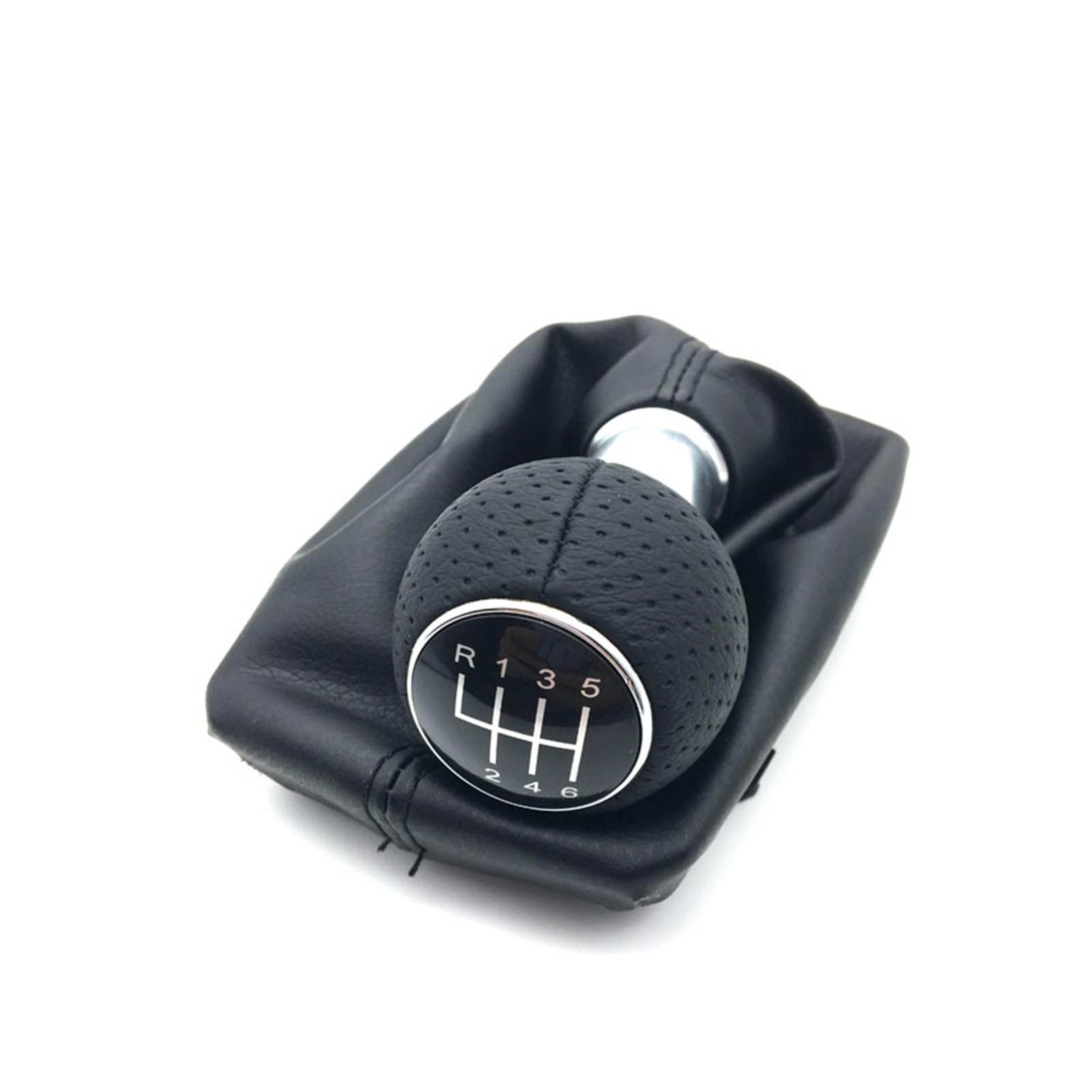 Mkgkacvcpt 6Speed Leather Upgrade Gear Shifter Knob For A4 8E B6 B7 2000-2008 Black