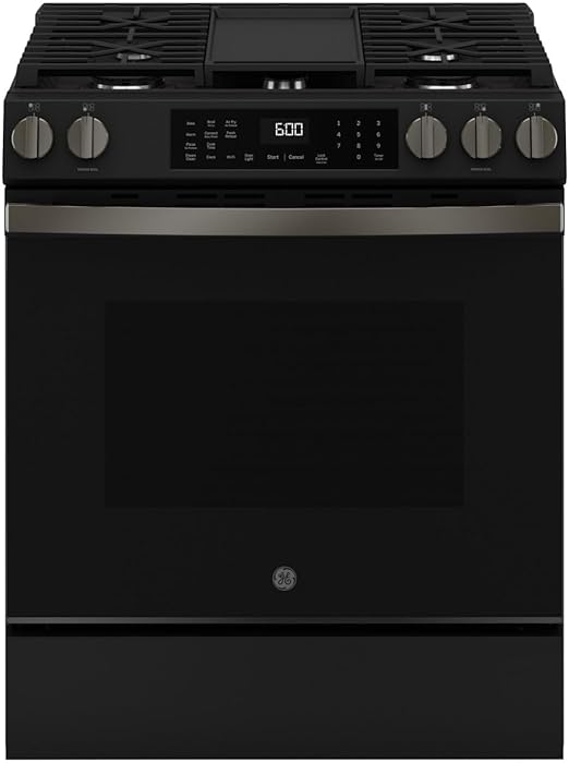 GE 30-Inch Slide-In Gas Smart Range with Convection, No-Preheat Air