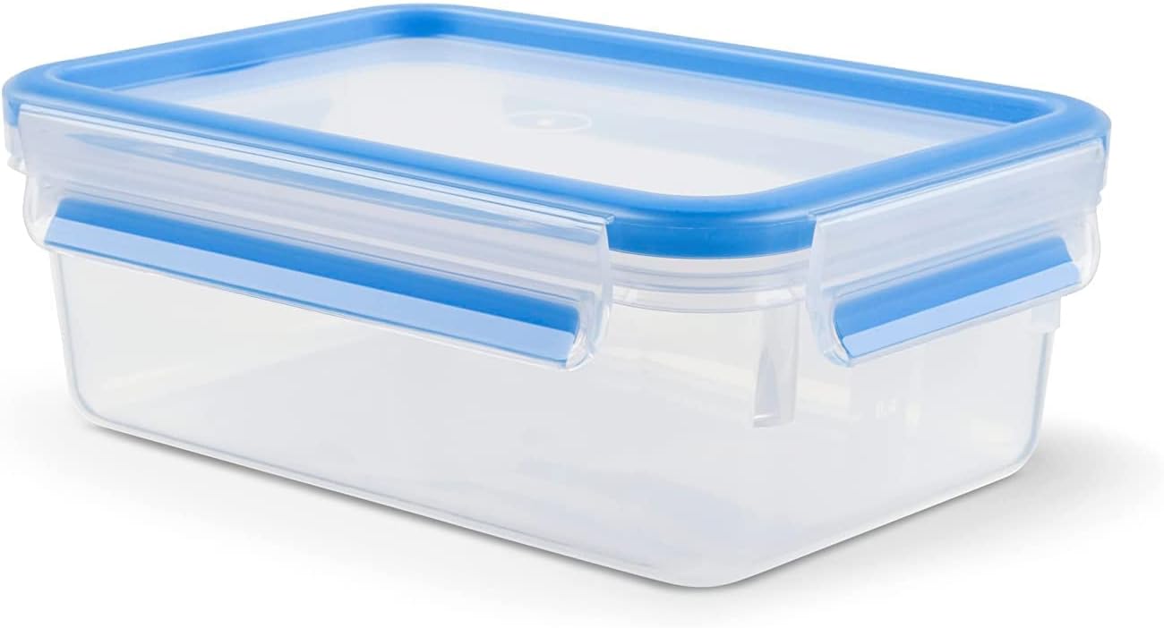 Master Seal Fresh Rectangle Food Storage, Clear/Blue, 1 Litre