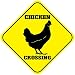 Chicken Crossing Funny Metal Aluminum Novelty Sign