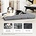 BEDSURE Hundekissen Grosse Hunde waschbar - 120x90cm hundematratze XXL für große, mittelgroße Hunde Outdoor gepolstert Hundematte dunkelgrau in 10cm Höhe, XL Kühlmatte für Haustiere