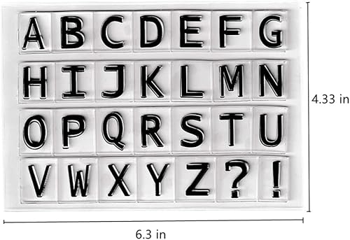 Miniatura 4 de Capital - 26 sellos transparentes del alfabeto, tarjetas de silicona con sentimientos, 26 letras del alfabeto, sellos transparentes para decoración